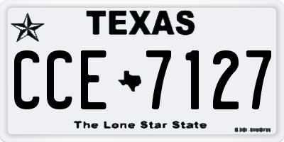 TX license plate CCE7127