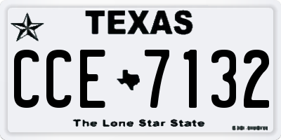 TX license plate CCE7132