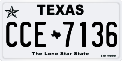 TX license plate CCE7136