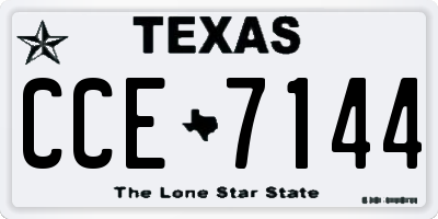 TX license plate CCE7144