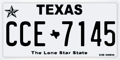 TX license plate CCE7145
