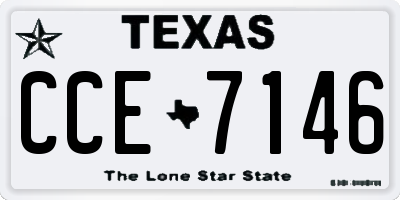 TX license plate CCE7146