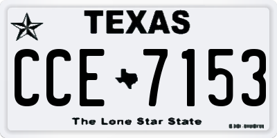 TX license plate CCE7153