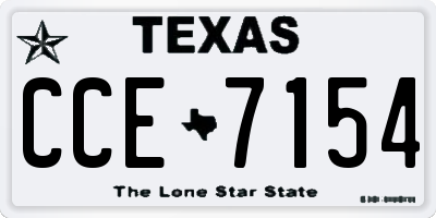 TX license plate CCE7154
