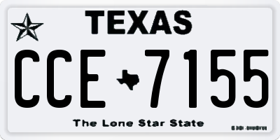 TX license plate CCE7155