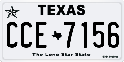 TX license plate CCE7156