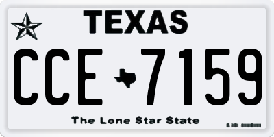 TX license plate CCE7159