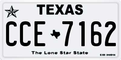 TX license plate CCE7162