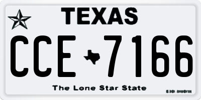 TX license plate CCE7166