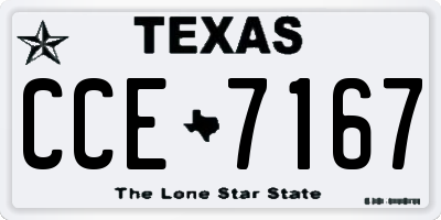 TX license plate CCE7167