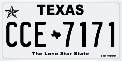 TX license plate CCE7171