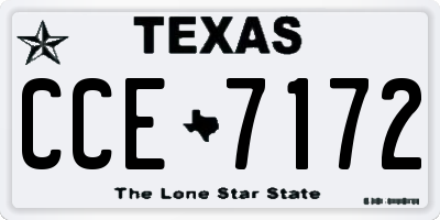TX license plate CCE7172