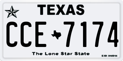 TX license plate CCE7174