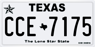 TX license plate CCE7175