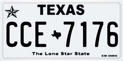 TX license plate CCE7176