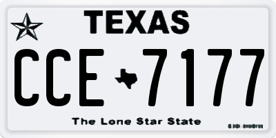 TX license plate CCE7177