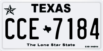 TX license plate CCE7184
