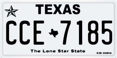 TX license plate CCE7185