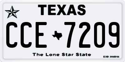 TX license plate CCE7209