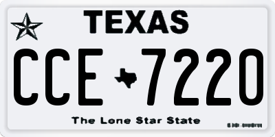 TX license plate CCE7220