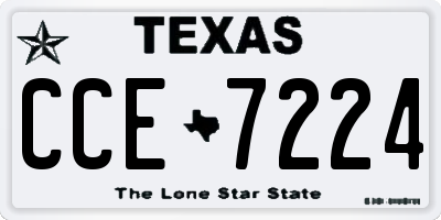 TX license plate CCE7224