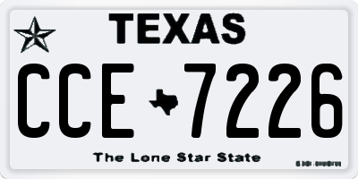 TX license plate CCE7226