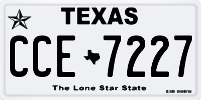 TX license plate CCE7227