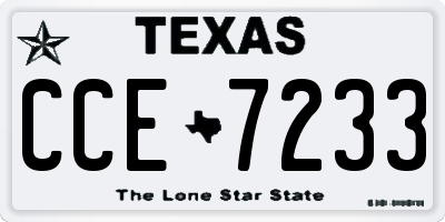 TX license plate CCE7233