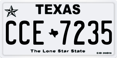 TX license plate CCE7235