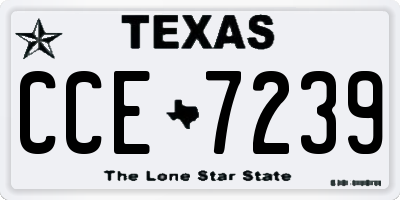 TX license plate CCE7239
