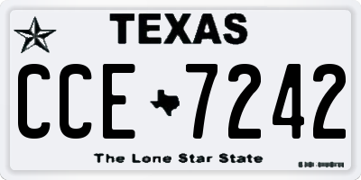 TX license plate CCE7242