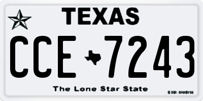 TX license plate CCE7243