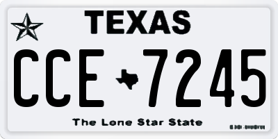 TX license plate CCE7245