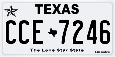 TX license plate CCE7246