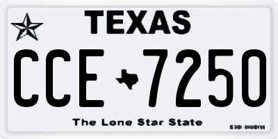TX license plate CCE7250