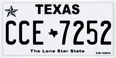 TX license plate CCE7252
