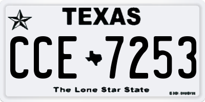 TX license plate CCE7253