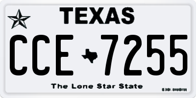 TX license plate CCE7255