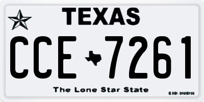 TX license plate CCE7261