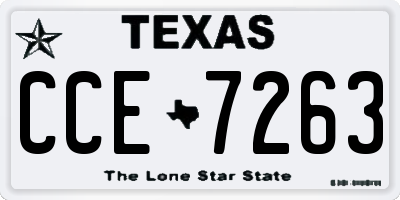 TX license plate CCE7263