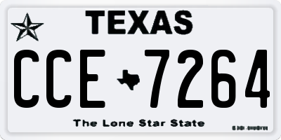 TX license plate CCE7264
