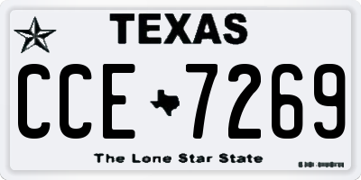 TX license plate CCE7269