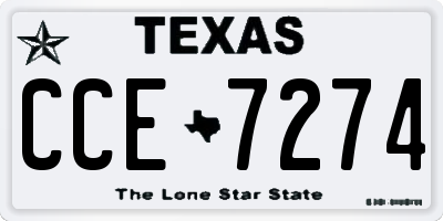 TX license plate CCE7274