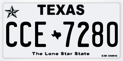 TX license plate CCE7280