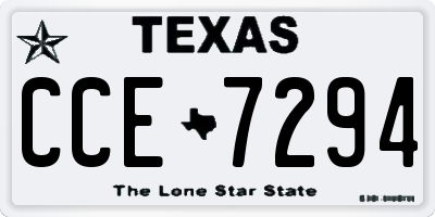TX license plate CCE7294