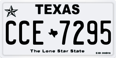 TX license plate CCE7295