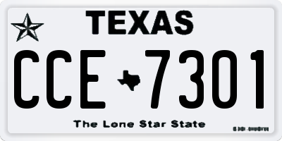 TX license plate CCE7301