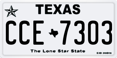 TX license plate CCE7303
