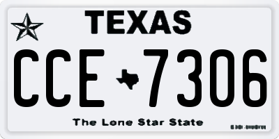 TX license plate CCE7306