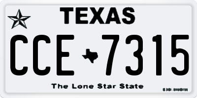 TX license plate CCE7315